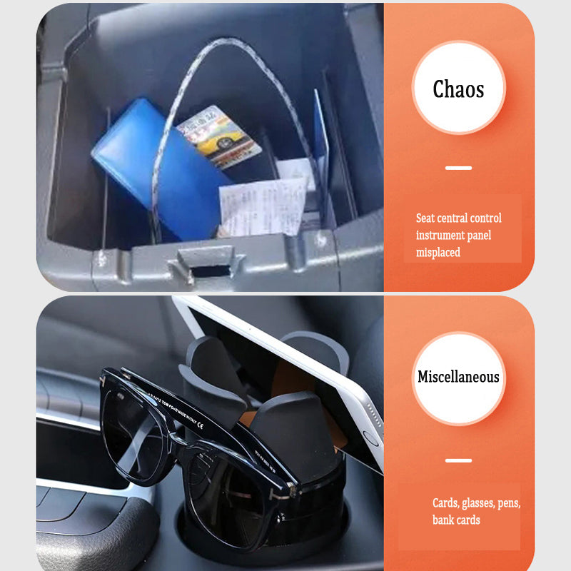 Vehicle-mounted Multifunctional Premium Suede Sun Visor Storage Bag