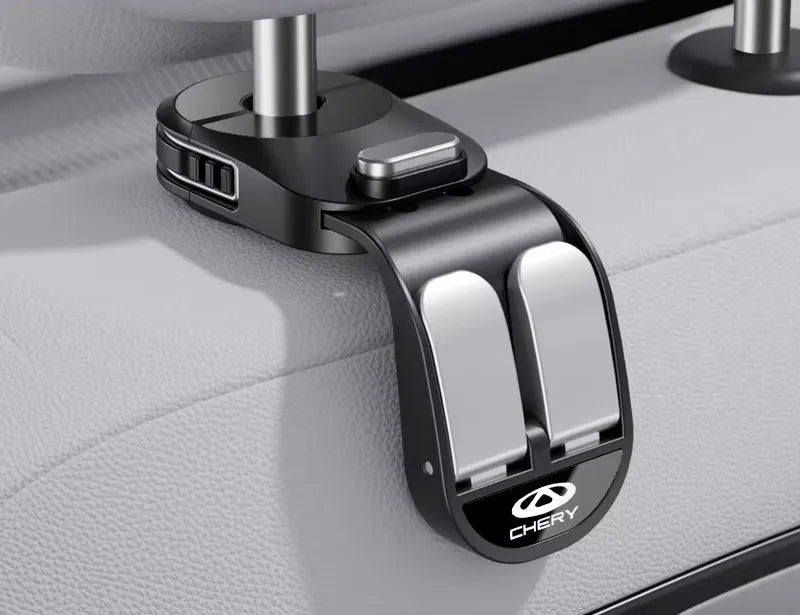 Retractable Dual-Row Car Seat Hooks