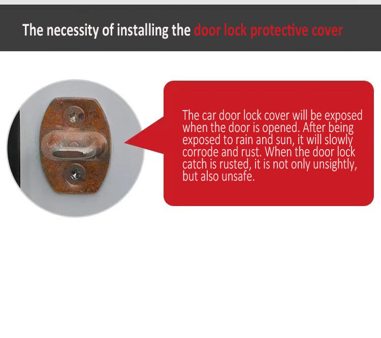 Hot Sale 🎁50% OFF 🎁Stainless Steel Car Door Lock Protection Cover Antirust🔥4PCS🔥