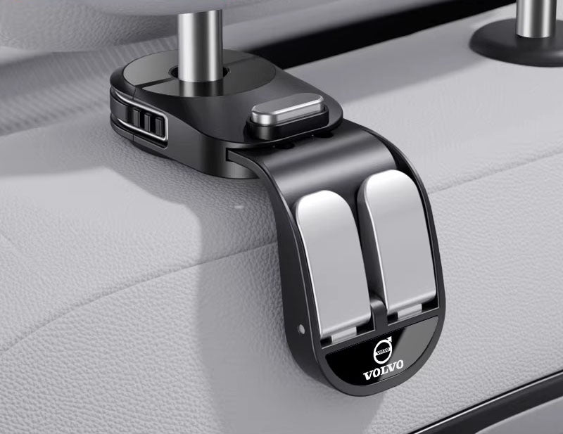 Retractable Dual-Row Car Seat Hooks