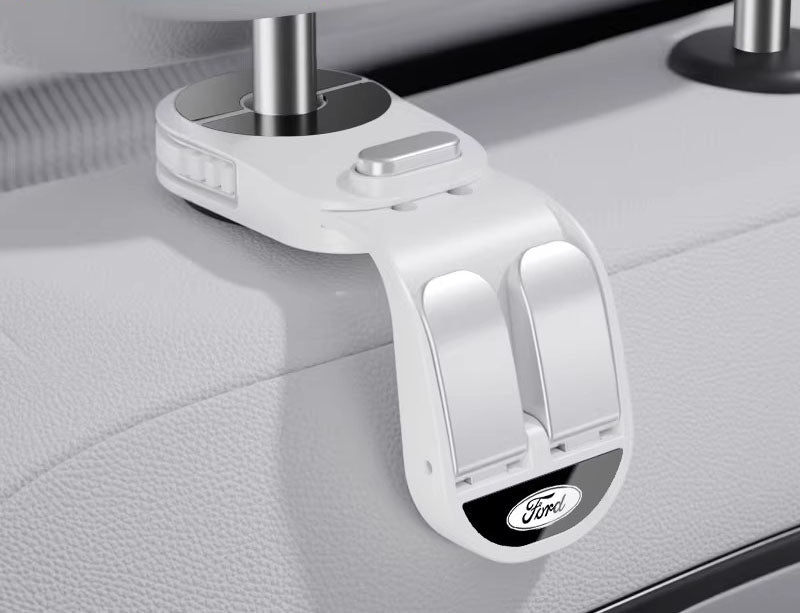 Retractable Dual-Row Car Seat Hooks