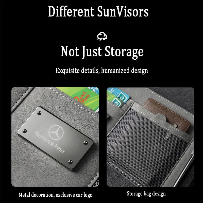 Vehicle-mounted Multifunctional Premium Suede Sun Visor Storage Bag