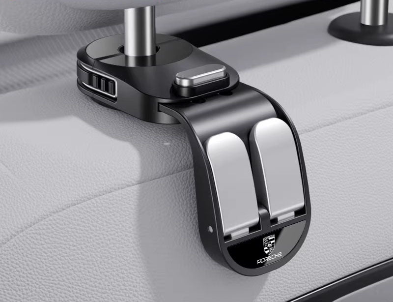 Retractable Dual-Row Car Seat Hooks